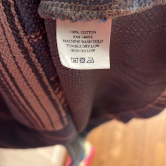 FAHERTY TERRY BAJA PONCHO-  MONTAUK BLUE SERAP. Men’s size medium - Picture 8 of 8